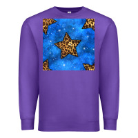 Purple 4th of july leopard stars seamless pattern Premium Sweatshirt - BundleAndBundleShop