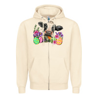 Sandshell Happy Easter Cow Easter Day Zipper Hoodie - Neo Western