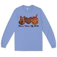 Colony Blue peace love toy poodle Long Sleeve Tee - RanaPortraitStore