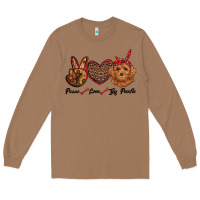 Toasted Coconut peace love toy poodle Long Sleeve Tee - RanaPortraitStore