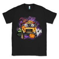 Black Halloween School Bus Classic Tee - texasbilliewilder