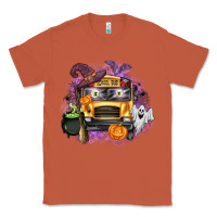 Copper Halloween School Bus Classic Tee - texasbilliewilder