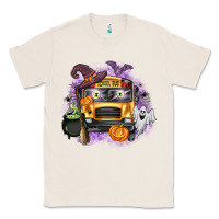 Natural Halloween School Bus Classic Tee - texasbilliewilder