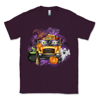 Plum Halloween School Bus Classic Tee - texasbilliewilder