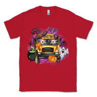 Red Halloween School Bus Classic Tee - texasbilliewilder