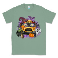 Sage Halloween School Bus Classic Tee - texasbilliewilder