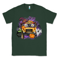 Sports Green Halloween School Bus Classic Tee - texasbilliewilder