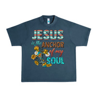 Midnight Navy jesus is the anchor of my soul Urban Heavy Tee - texasbilliewilder