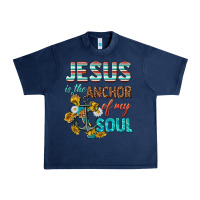 Navy jesus is the anchor of my soul Urban Heavy Tee - texasbilliewilder