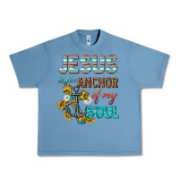 Pebble Blue jesus is the anchor of my soul Urban Heavy Tee - texasbilliewilder