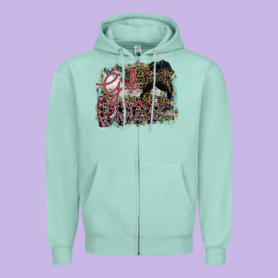 Girl Boss Zipper Hoodie Designed By Sublimationcraftshop