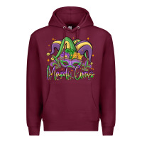 Burgundy mardi gras Premium Hoodie - MaliasSmallBusiness