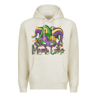 Oatmeal Heather mardi gras Premium Hoodie - MaliasSmallBusiness