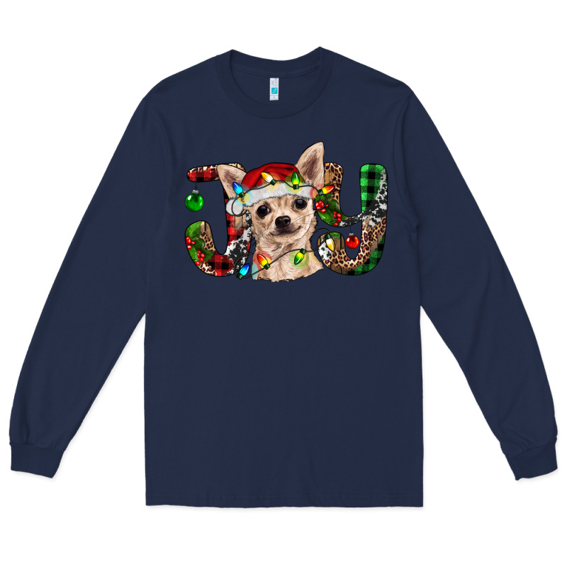 Christmas Chihuahua Joy Long Sleeve Tee by RanaPortraitStore | Teevron