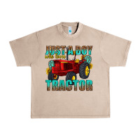 French Oak just a boy who loves tractor Urban Heavy Tee - texasbilliewilder
