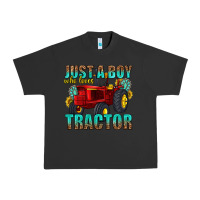 Pigment Black just a boy who loves tractor Urban Heavy Tee - texasbilliewilder