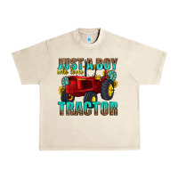 Sandshell just a boy who loves tractor Urban Heavy Tee - texasbilliewilder