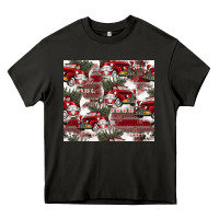 Asphalt vintage christmas car pattern Heavy Core Tee - CowhideDigitalArt