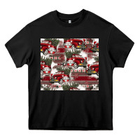 Black vintage christmas car pattern Heavy Core Tee - CowhideDigitalArt