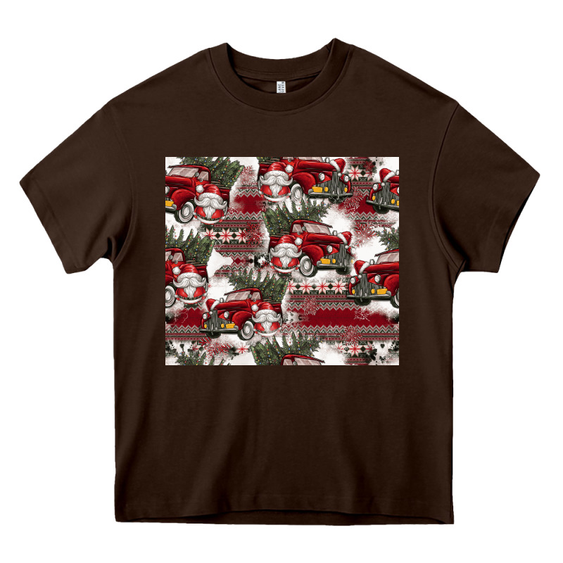 Vintage Christmas Car Pattern Heavy Core Tee by CowhideDigitalArt | Teevron