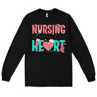 Black nursing is a work of heart Long Sleeve Tee - texasbilliewilder