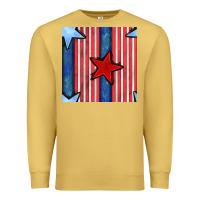 Antique Gold 4th of july stars and stripes seamless pattern Premium Sweatshirt - BundleAndBundleShop