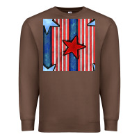 Chestnut 4th of july stars and stripes seamless pattern Premium Sweatshirt - BundleAndBundleShop