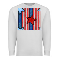 Dove Grey 4th of july stars and stripes seamless pattern Premium Sweatshirt - BundleAndBundleShop