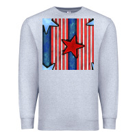 Heather Grey 4th of july stars and stripes seamless pattern Premium Sweatshirt - BundleAndBundleShop