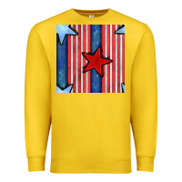 Lemon 4th of july stars and stripes seamless pattern Premium Sweatshirt - BundleAndBundleShop