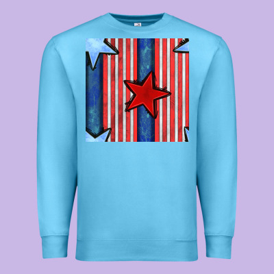 4th Of July Stars And Stripes Seamless Pattern Premium Sweatshirt Designed By Bundleandbundleshop
