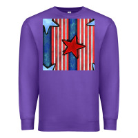 Purple 4th of july stars and stripes seamless pattern Premium Sweatshirt - BundleAndBundleShop