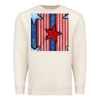 Sandshell 4th of july stars and stripes seamless pattern Premium Sweatshirt - BundleAndBundleShop