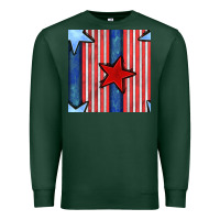 Sports Green 4th of july stars and stripes seamless pattern Premium Sweatshirt - BundleAndBundleShop