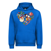Cobalt christmas heart Urban Hoodie - MaliasSmallBusiness