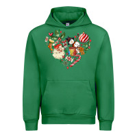 Emerald christmas heart Urban Hoodie - MaliasSmallBusiness