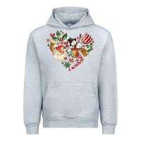 Heather Grey christmas heart Urban Hoodie - MaliasSmallBusiness