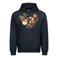 Navy christmas heart Urban Hoodie - MaliasSmallBusiness