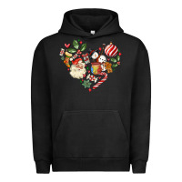 Pigment Black christmas heart Urban Hoodie - MaliasSmallBusiness