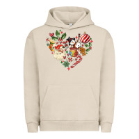 Pigment French Oak christmas heart Urban Hoodie - MaliasSmallBusiness