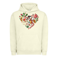 Pigment Pistachio christmas heart Urban Hoodie - MaliasSmallBusiness