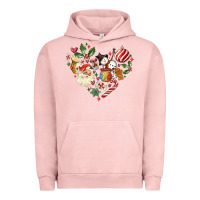 Pigment Salmon christmas heart Urban Hoodie - MaliasSmallBusiness