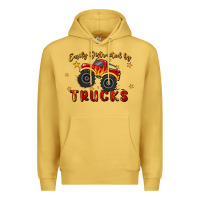 Antique Gold easily distracted by trucks Premium Hoodie - MaliasSmallBusiness