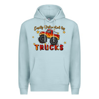 Blue Mist easily distracted by trucks Premium Hoodie - MaliasSmallBusiness