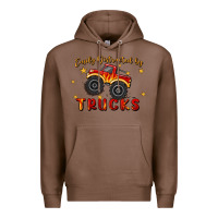 Chestnut easily distracted by trucks Premium Hoodie - MaliasSmallBusiness