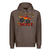Coffee easily distracted by trucks Premium Hoodie - MaliasSmallBusiness