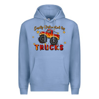Colony Blue easily distracted by trucks Premium Hoodie - MaliasSmallBusiness