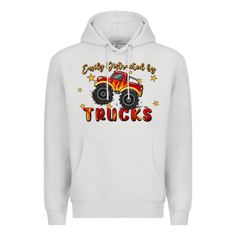 Easily Distracted By Trucks Premium Hoodie by MaliasSmallBusiness | Teevron