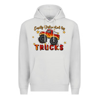 Dove Grey easily distracted by trucks Premium Hoodie - MaliasSmallBusiness