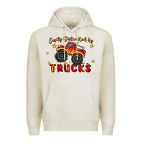 Oatmeal Heather easily distracted by trucks Premium Hoodie - MaliasSmallBusiness
